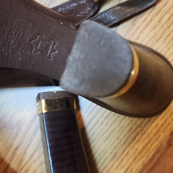 Tory Burch brown high heels sandal size 6.5 M - Picture 6 of 6